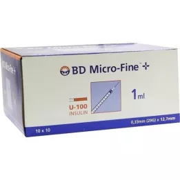 BD MICRO-FINE+ Insulinspr.1 ml U100 12,7 mm, 100X1 ml