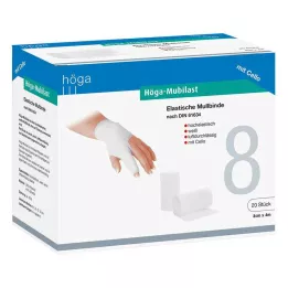 HÖGA-MUBILAST Fixing bandage 8 cmx4 m with cellophane, 1 piece