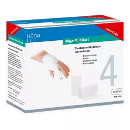 HÖGA-MUBILAST Fixing bandage 4 cmx4 m without cellophane, 20 pcs