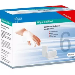 HÖGA-MUBILAST Fixing bandage 6 cmx4 m o.cellophan, 20 pcs