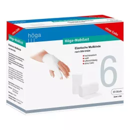 HÖGA-MUBILAST Fixing bandage 6 cmx4 m without cellophane, 20 pcs