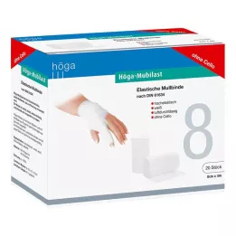 HÖGA-MUBILAST Fixing bandage 8 cmx4 m without cellophane, 20 pcs