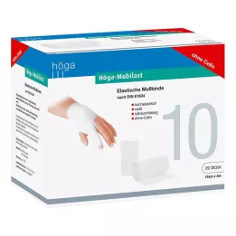 HÖGA-MUBILAST Fixing bandage 10 cmx4 m without cellophane, 20 pcs