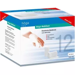 HÖGA-MUBILAST Fixing bandage 12 cmx4 m o.cellophan, 20 pcs