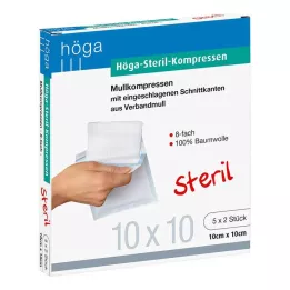 HÖGA-KOMPRESSEN 10x10 cm sterile 8-fold, 5X2 pcs