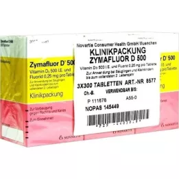 ZYMAFLUOR D 500 tablets, 3x300 pcs