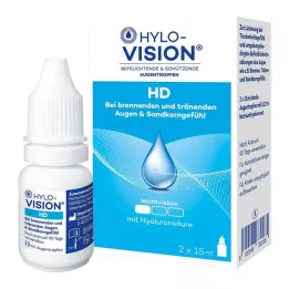 HYLO-VISION HD Eye drops, 2X15 ml