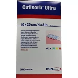 Cutbsorb Ultra Suction Compresses Sterile 10x20cm, 5 pcs
