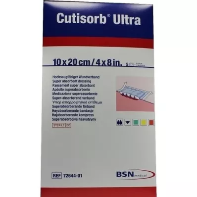 CUTISORB Ultra absorbent compresses 10x20 cm sterile, 5 pcs