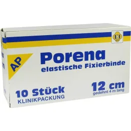 Porena elastic gauze bandage 12cm without cello white, 10 pieces