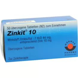 Zinkit 10 plated tablets, 50 pcs