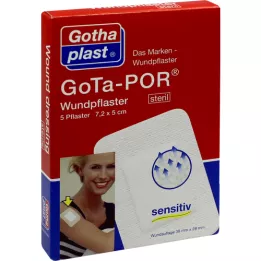 GOTA-POR Wound plaster 5x7.2 cm sterile, 5 pcs