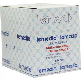 MULLKOMPRESSEN 5x5 cm sterile 12-ply 17-thread, 50 pcs