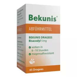 BEKUNIS Dragees Bisacodyl 5 mg gastric juice tablet, 45 pcs