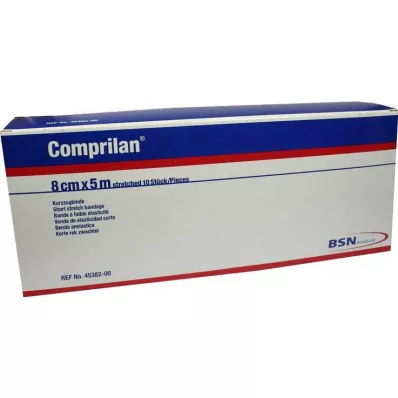 COMPRILAN elastic bandage 8 cmx5 m, 10 pcs COMPRILAN elastic bandage 8 cmx5 m, 10 pcs