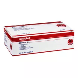 LEUKOPLAST 2.5 cmx5 m, 12 pieces