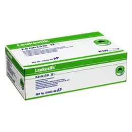 LEUKOSILK 2.5 cmx5 m, 12 pcs