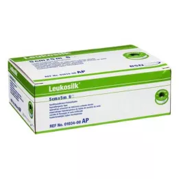 LEUKOSILK 5 cmx5 m, 6 pcs