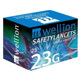 WELLION Safetylance 23 g safety clock., 25 pcs