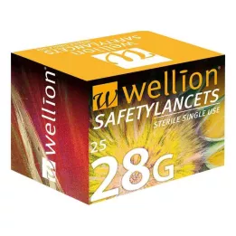 WELLION Safetylancets 28 G safety disposable, 25 pcs