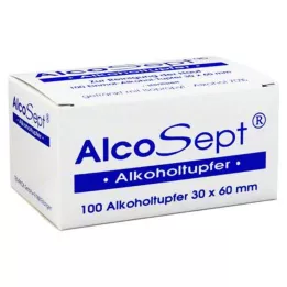ALKOHOLTUPFER Alcosept, 100 pcs