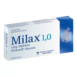 MILAX 1.0 suppositories, 10 pcs