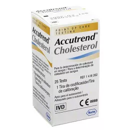 ACCUTREND Cholesterol test strips, 25 pcs