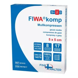MULLKOMPRESSEN 5x5 cm sterile 8-fold, 5X2 pcs