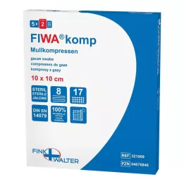 MULLKOMPRESSEN 10x10 cm sterile 8-fold, 5X2 pcs
