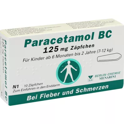 PARACETAMOL BC 125 mg suppositories, 10 pcs