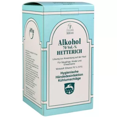 ALKOHOL 70% V/V Hetterich, 500 ml