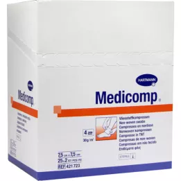 MEDICOMP Fleece comp. sterile 7.5x7.5 cm 4-ply, 50 pcs
