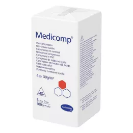 MEDICOMP Nonwoven comp. non-sterile 5x5 cm 4-ply, 100 pcs