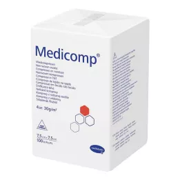 MEDICOMP Nonwoven comp. non-sterile 7.5x7.5 cm 4-ply, 100 pcs