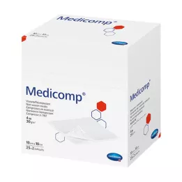 MEDICOMP Fleece comp. non-sterile 10x10 cm 4-ply, 100 pieces