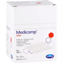 MEDICOMP extra fleece comp. sterile 5x5 cm 6 layers, 50 pcs