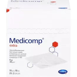MEDICOMP extra fleece comp. sterile 10x10 cm 6 layers, 50 pcs