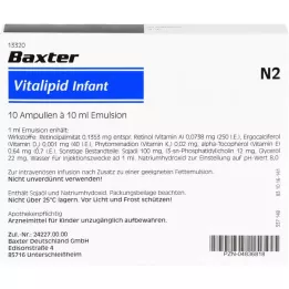 VITALIPID Infant emulsion ampoules, 10x10 ml
