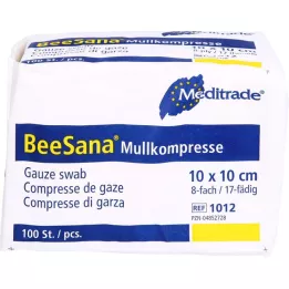 MULLKOMPRESSEN 10x10 cm non-sterile 8-ply, 100 pcs
