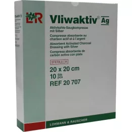 VLIWAKTIV AG Activated carbon suction comp. with silver 20x20 cm, 10 pcs
