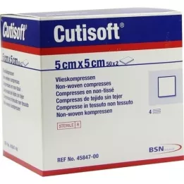 CUTISOFT Vlies compress 5x5 cm sterile, 50x2 pcs