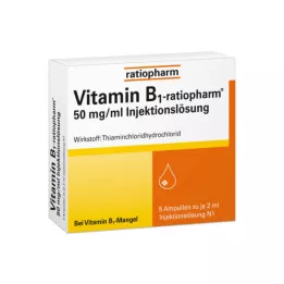 VITAMIN B1-RATIOPHARM 50 mg/ml Inj.Solution Ampoules, 5X2 ml