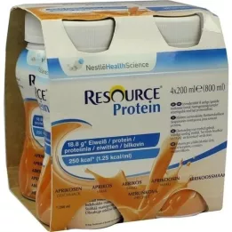 RESOURCE Protein Drink Aprikose, 4X200 ml