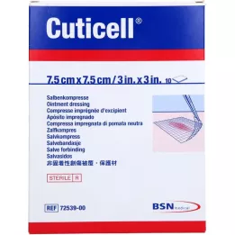 CUTICELL Ointment compresses 7.5x7.5 cm, 10 pcs