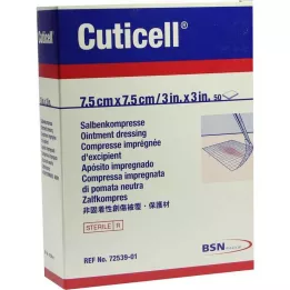 CUTICELL Ointment compresses 7.5x7.5 cm, 50 pcs