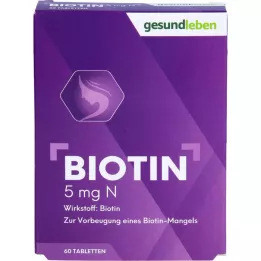 Healthy life biotin 5 mg n tablets, 60 pcs