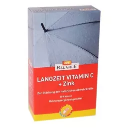 GEHE BALANCE Long-term Vitamin.C+Zinc depot Retard Kaps., 60 pcs