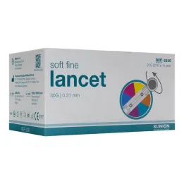 Klinion Soft fine color lancets 30 G, 210 pcs