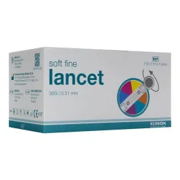 Klinion Soft fine color lancets 30 G, 110 pcs