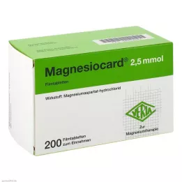 MAGNESIOCARD 2.5 mmol film-coated tablets, 200 pcs